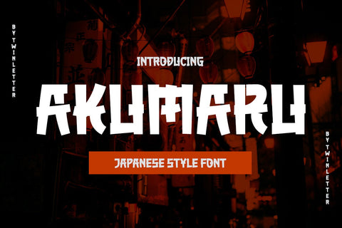 AKUMARU - Japanese style font Font twinletter 