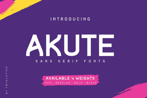 Akute Font twinletter 