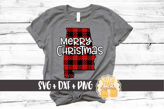 Alabama - Buffalo Plaid State - SVG PNG DXF Cut Files SVG Cheese Toast Digitals 