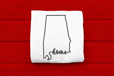 Alabama Home State Outline Embroidery Embroidery/Applique DESIGNS Designed by Geeks 