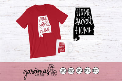 Alabama Home Sweet Home SVG Gardenias Art Shop 
