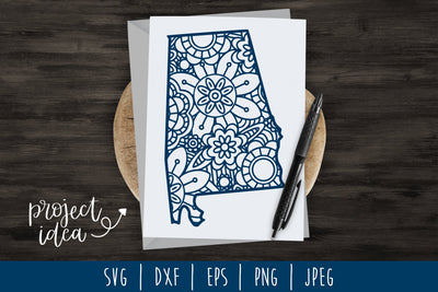 Alabama Mandala Zentangle SVG SavoringSurprises 