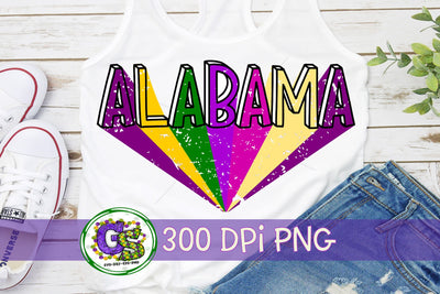 Alabama Mardi Gras PNG for Sublimation Sublimation Greedy Stitches 