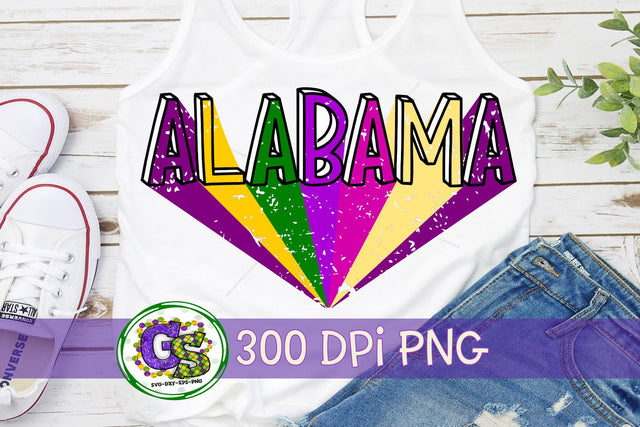 Alabama Mardi Gras PNG for Sublimation Sublimation Greedy Stitches 