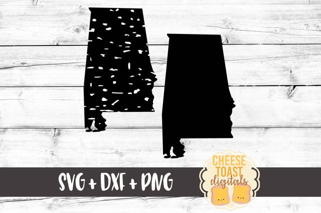 Alabama - Solid & Grunge SVG Cheese Toast Digitals 