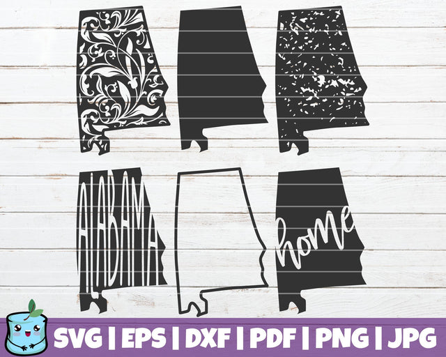 Alabama State SVG MintyMarshmallows 