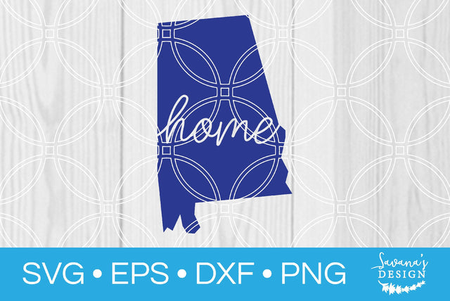 Alabama State with Home SVG SavanasDesign 