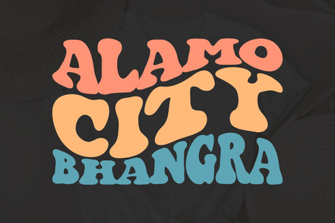 Alamo City Bhangra svg, wavy style svg, EPS PNG Cricut Instant Download SVG Fauz 
