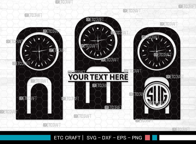 Alarm Clock Monogram SVG Cut File | Alarm Svg | Clock Svg | Time Svg | Morning Clock Svg | Alarm Clock Clipart SVG ETC Craft 