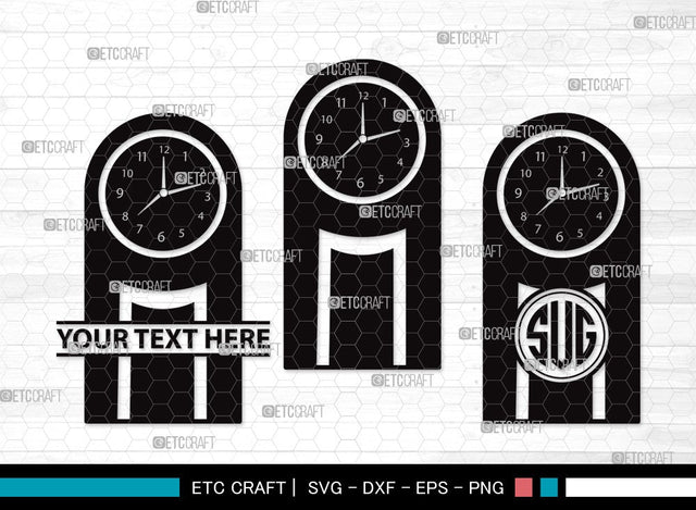 Alarm Clock Monogram SVG Cut File | Alarm Svg | Clock Svg | Time Svg | Morning Clock Svg | Alarm Clock Clipart SVG ETC Craft 