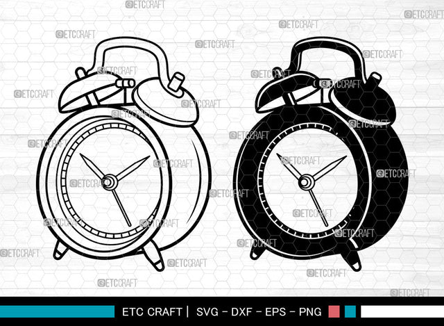 Alarm Clock SVG, Clock Svg, Morning Clock Svg, Retro Clock Svg, Alarm Svg, Hint Clock Svg; Alarm Clock Svg SVG ETC Craft 