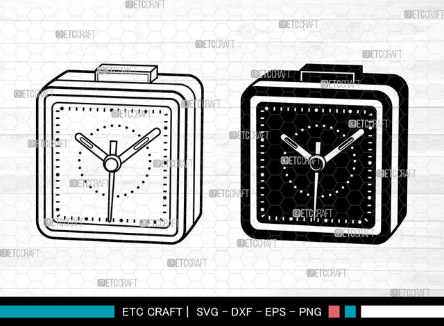 Alarm Clock SVG, Clock Svg, Morning Clock Svg, Retro Clock Svg, Alarm Svg, Hint Clock Svg; Alarm Clock Svg SVG ETC Craft 