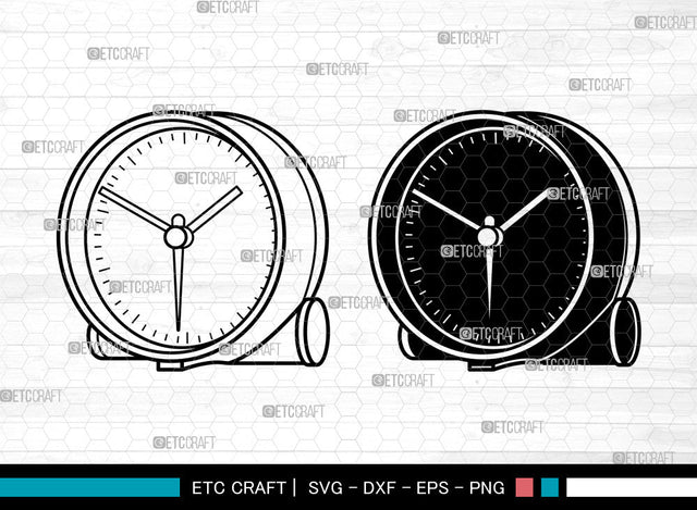 Alarm Clock SVG, Clock Svg, Morning Clock Svg, Retro Clock Svg, Alarm Svg, Hint Clock Svg; Alarm Clock Svg SVG ETC Craft 