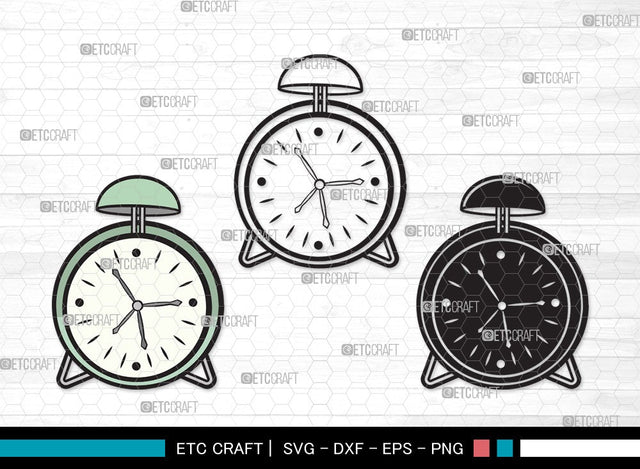 Alarm Clock SVG Cut File | Alarm Svg | Clock Svg | Time Svg | Morning Clock Svg | Alarm Clock Clipart SVG ETC Craft 