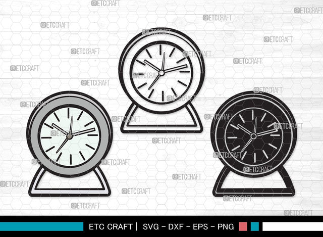Alarm Clock SVG Cut File | Alarm Svg | Clock Svg | Time Svg | Morning Clock Svg | Alarm Clock Clipart SVG ETC Craft 