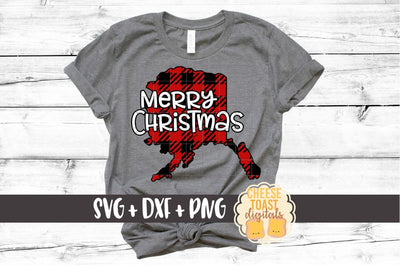 Alaska - Buffalo Plaid State - SVG PNG DXF Cut Files SVG Cheese Toast Digitals 