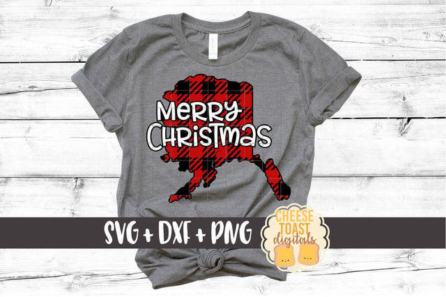 Alaska - Buffalo Plaid State - SVG PNG DXF Cut Files SVG Cheese Toast Digitals 