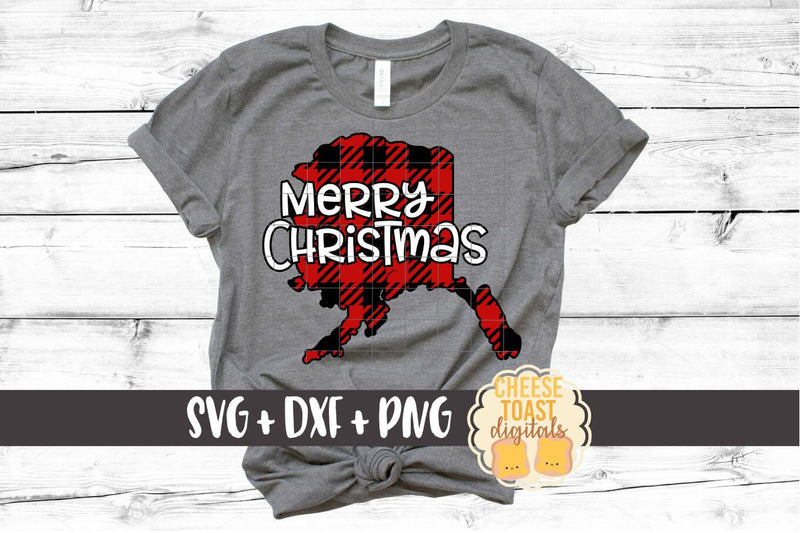 Alaska - Buffalo Plaid State - SVG PNG DXF Cut Files SVG Cheese Toast Digitals 