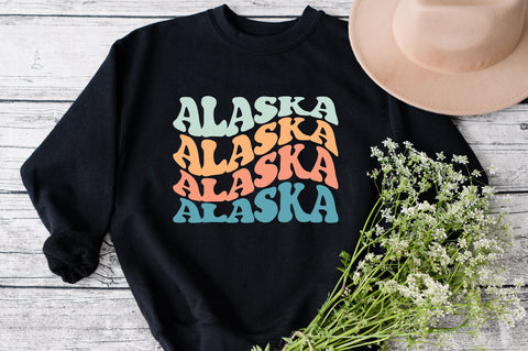 Alaska svg, Love Alaska Svg, Alaska Shirt Svg, Shirt Cricut, Alaska Cut File, Wavy Stacked Svg, Svg For Shirts, Instant Download SVG Fauz 