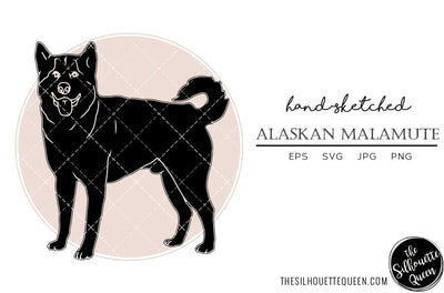 Alaskan Malamute Sketch SVG Loveleen Kaur 