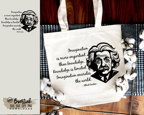 Albert Einstein with quote SVG file SVG Boertiek 