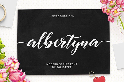 Albertyna Script Font Solidtype 
