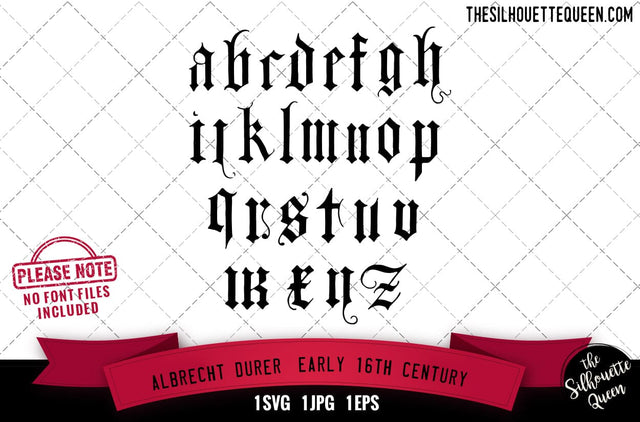 Albrecht Durer Early 16th Century alphabets - ABC letters SVG Loveleen Kaur 