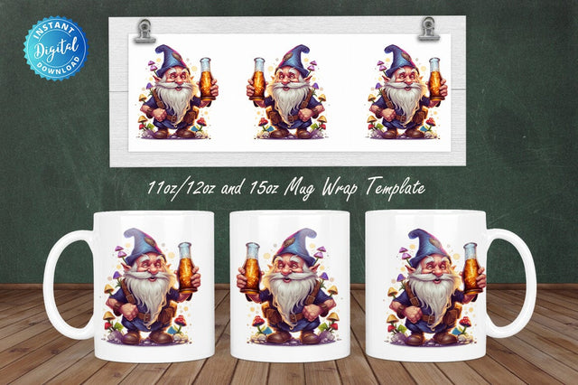 Alcohol Gnome 11, 12 & 15 Oz Mug Sublimation Sublimation Regulrcrative 
