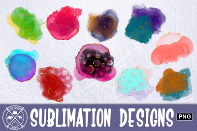 Alcohol Ink Blots sublimation|Sublimation PNG Sublimation Last Frontier Design Co. 