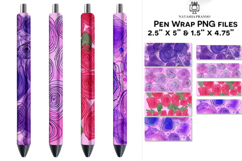 Alcohol Ink Flower, Pen Wrap Sublimation Sublimation Natasha Prando 
