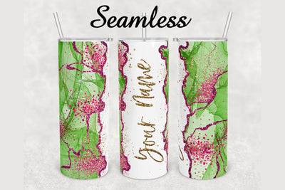 Alcohol Ink Glitter Marble Tumbler sublimation design 20 oz skinny tumbler wrap Sublimation BambinaCreations 