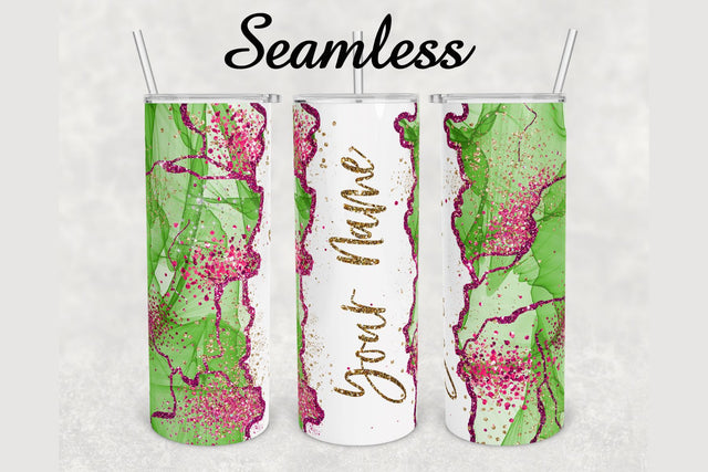 Alcohol Ink Glitter Marble Tumbler sublimation design 20 oz skinny tumbler wrap Sublimation BambinaCreations 