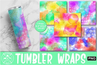 Alcohol Ink Gold Foil Tumbler Sublimation Bundle Sublimation Last Frontier Design Co. 
