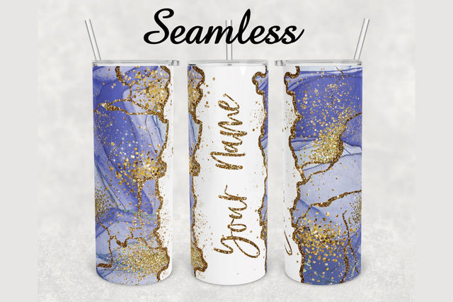 Alcohol Ink Gold Glitter Agate Tumbler sublimation design 20 oz skinny tumbler wrap Sublimation BambinaCreations 