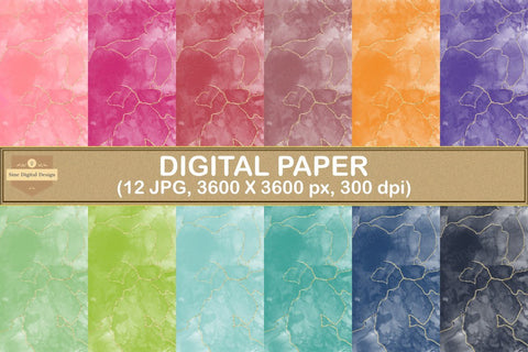 Alcohol Ink, Gold Glitter Digital Paper Background Digital Pattern SineDigitalDesign 