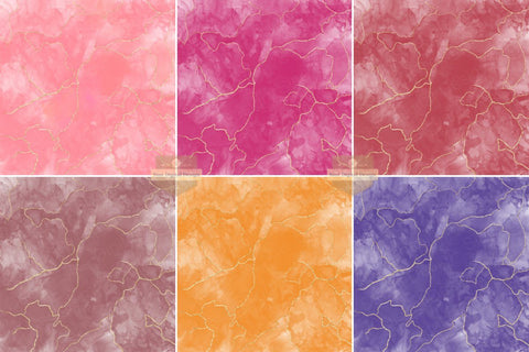 Alcohol Ink, Gold Glitter Digital Paper Background Digital Pattern SineDigitalDesign 