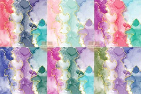 Alcohol Ink Gold Glitter Digital Papers Backgrounds Digital Pattern SineDigitalDesign 