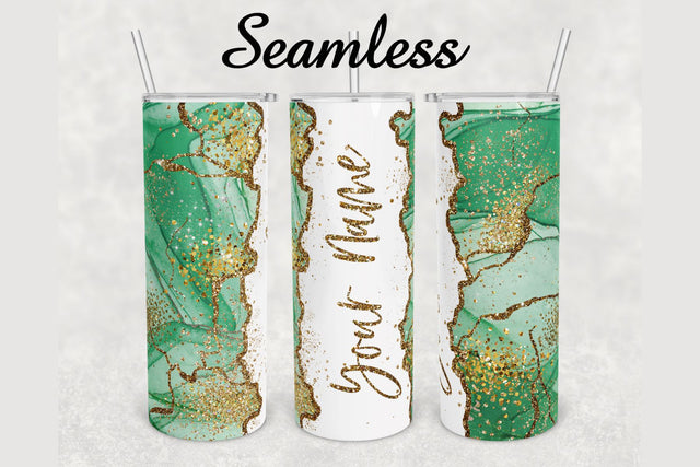 Alcohol Ink Gold Glitter Marble Tumbler sublimation design 20 oz skinny tumbler wrap Sublimation BambinaCreations 