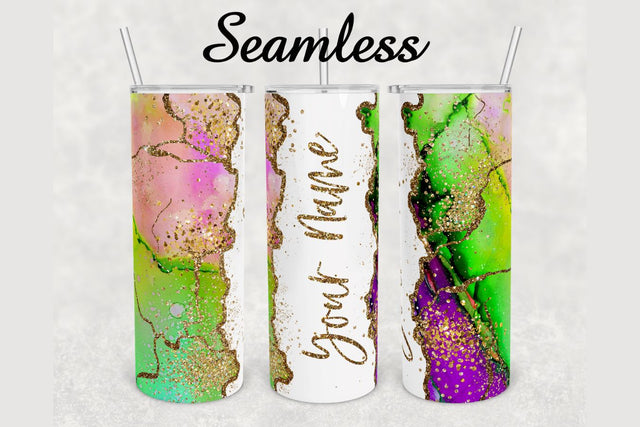 Alcohol Ink Gold Glitter Marble Tumbler sublimation design 20 oz skinny tumbler wrap Sublimation BambinaCreations 