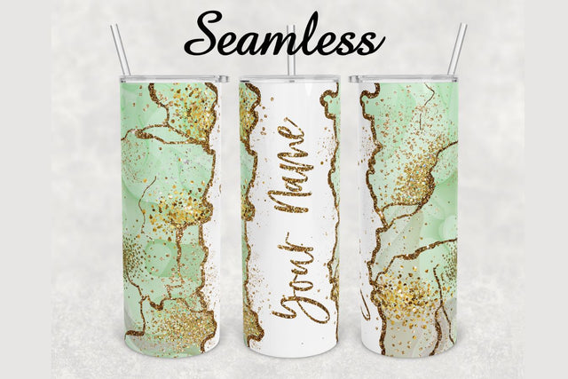 Alcohol Ink Gold Glitter Marble Tumbler sublimation design 20 oz skinny tumbler wrap Sublimation BambinaCreations 