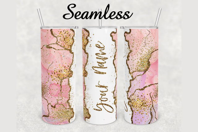 Alcohol Ink Gold Glitter Marble Tumbler sublimation design 20 oz skinny tumbler wrap Sublimation BambinaCreations 