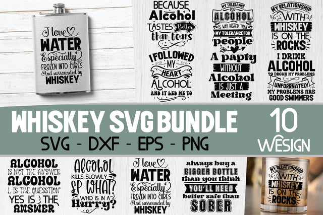 Alcohol SVG Bundle, Funny Flask Sayings, Whiskey Quotes SVG md faruk hossain 