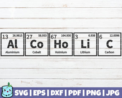 Alcoholic Periodic Table SVG MintyMarshmallows 