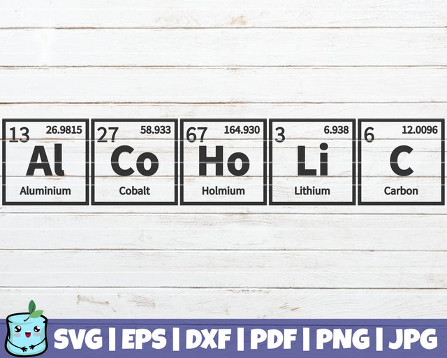 Alcoholic Periodic Table SVG MintyMarshmallows 