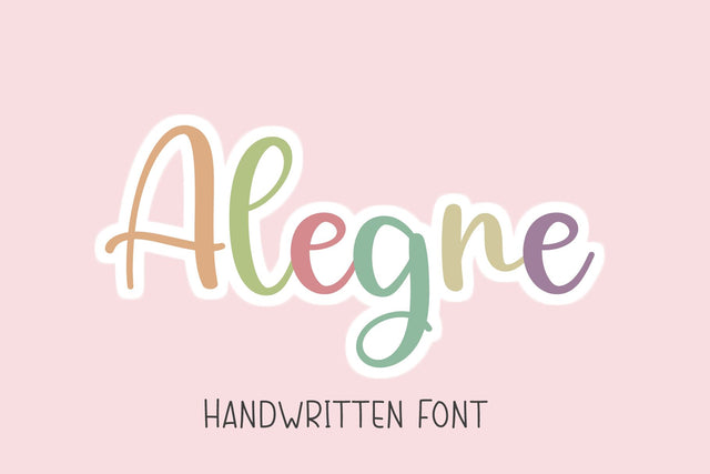 Alegre - handwritten font Font letterbeary 