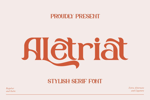 Aletriat Typeface Font Storytype Studio 
