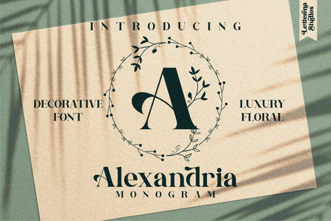 Alexandria Monogram Font Letterena Studios 