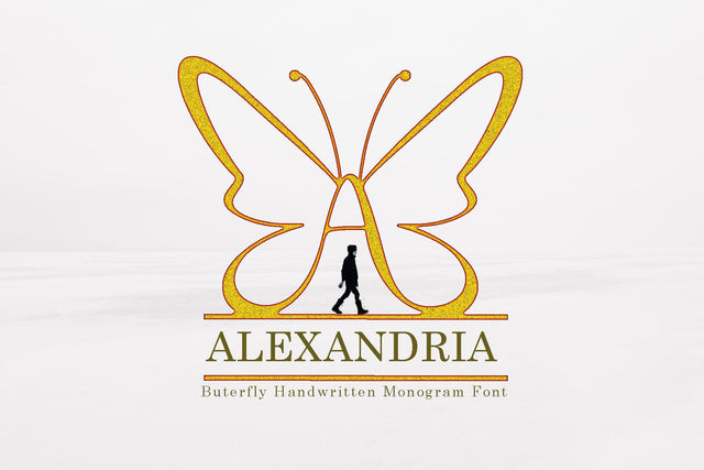 Alexandria monogram Font Sulthan studio 
