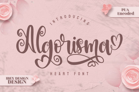 Algorisma - Heart Font Font Ibey Design 