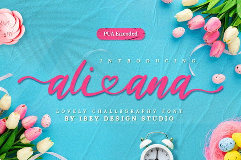 Ali Ana - Heart Font Font Ibey Design 